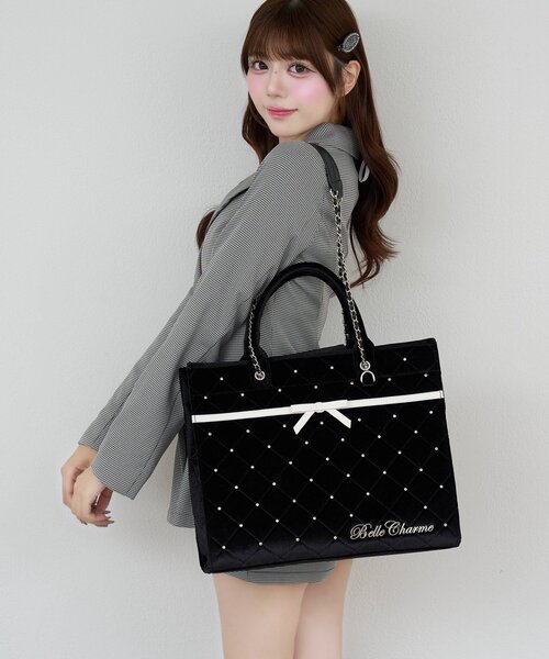 Belle Charme キルティング トートバッグ 「Belle Charme」Velour