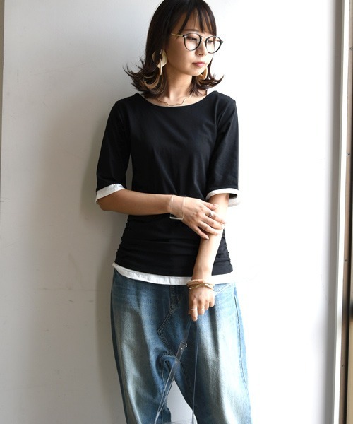 敬老の日Tシャツフェイクレイヤードくしゅくしゅ無地シャーリングカットソーレディーストップス長袖 楽天市場】【クーポンで30％OFF 8/14 17:59まで】ロンt