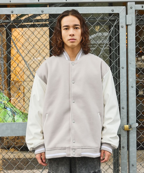 スタジャン Buyer's Select/ビックシルエット /無地 ウール