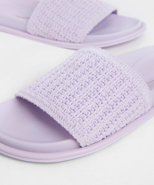 CHARLES ＆ KEITH サンダル ニット スライドサンダル / Knitted