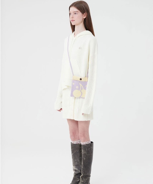 パーカー KIRSH SMALL CHERRY SHORT KNIT HOODIE ショートニット フーディー レディース パーカー KIRSH SMALL CHERRY SHORT KNIT HOODIE ショートニット