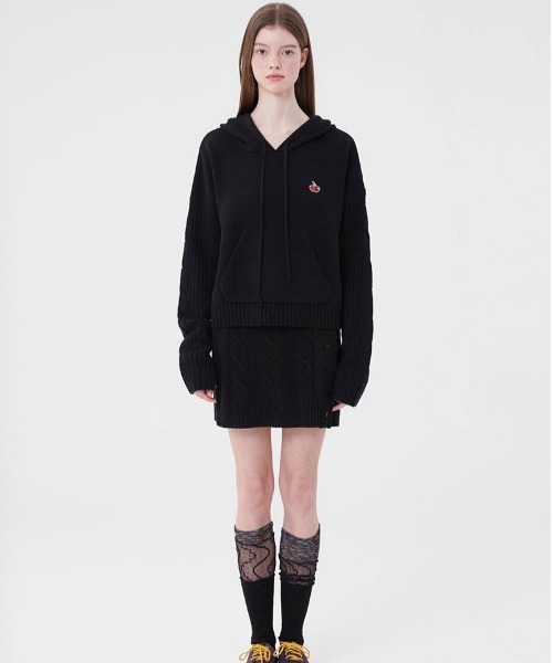 パーカー KIRSH SMALL CHERRY SHORT KNIT HOODIE ショートニット フーディー レディース パーカー KIRSH SMALL CHERRY SHORT KNIT HOODIE ショートニット