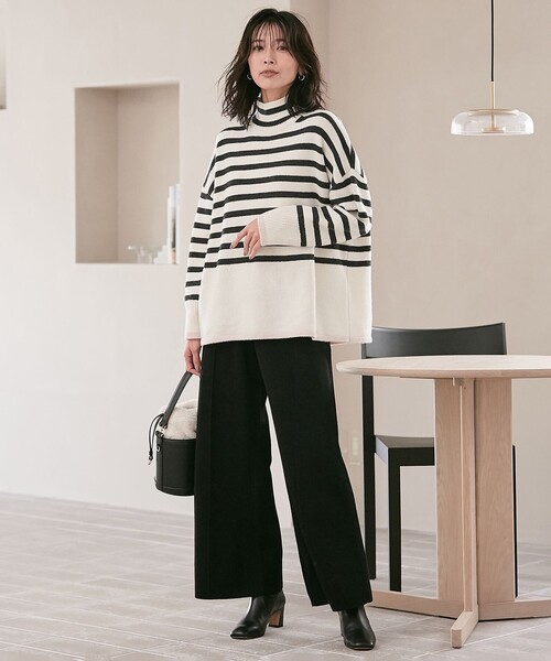 23区 パンツ 「CLASSY.1月号掲載」ウールブレンド ニット
