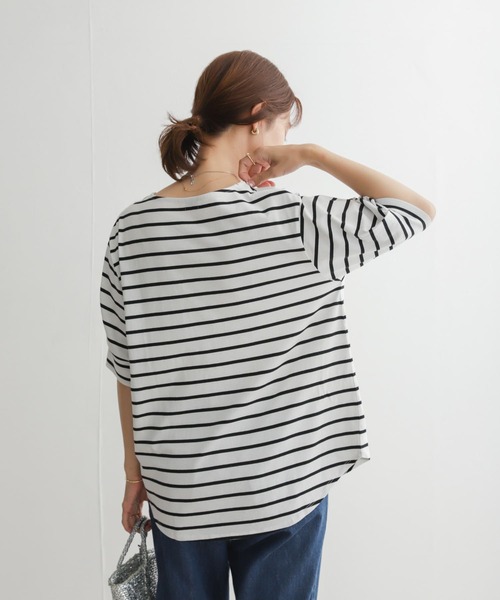 URBAN RESEARCH DOORS tシャツ Tシャツ タックスリーブボーダー