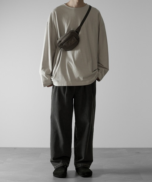 LOHEN BOXY LINE BIG LONG-T ボーダー RUUBON tシャツ 「RUUBON」narrow border long Tee / ナローボーダー