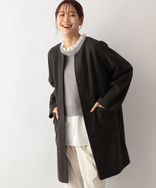 GLOBAL WORK（グローバルワーク） 軽やかストレッチ切り替えノーカラー