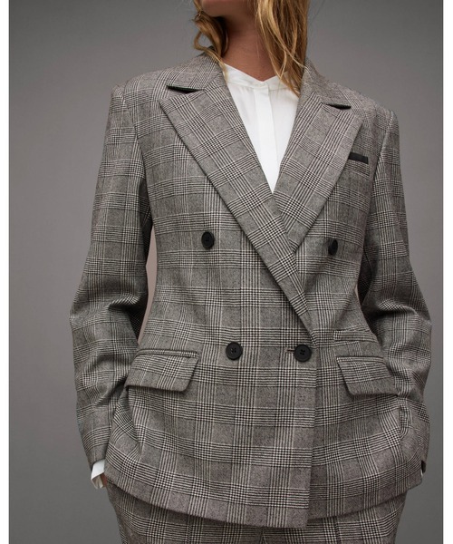 ALLSAINTS ジャケット テーラードジャケット BEA WOVEN CHECKED