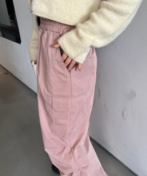 nemne パンツ カーゴパンツ 「低身長サイズあり」パラシュート