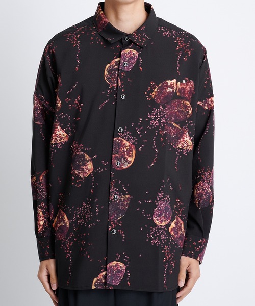 SHAREEF（シャリーフ） シャツ ZAKURO PATTEN L/S SHIRTS メンズ