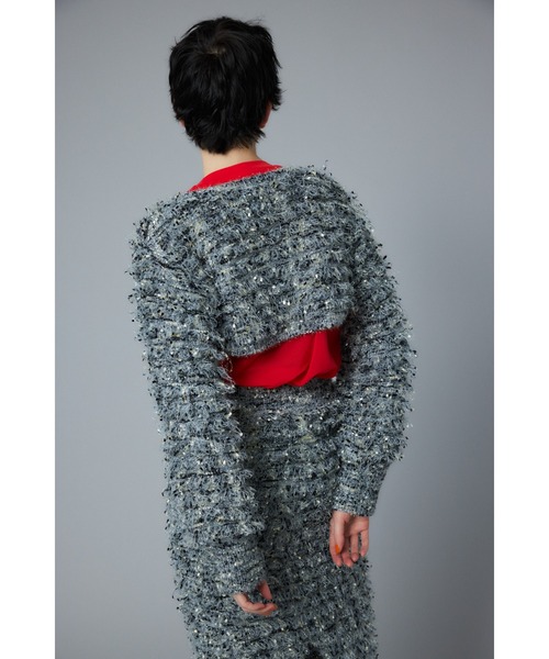 カーディガン Loop yarn bolero　ループヤーンボレロ レディース HeRIN.CYE カーディガン Loop yarn bolero ループヤーンボレロ