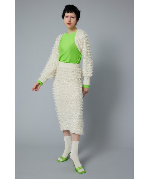 カーディガン Loop yarn bolero　ループヤーンボレロ レディース HeRIN.CYE カーディガン Loop yarn bolero ループヤーンボレロ