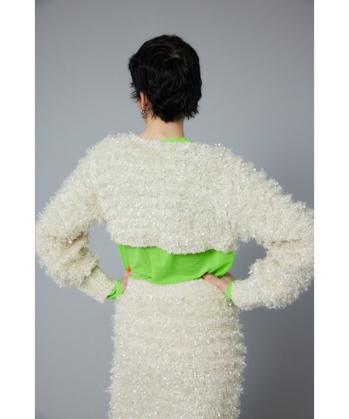 カーディガン Loop yarn bolero　ループヤーンボレロ レディース HeRIN.CYE カーディガン Loop yarn bolero ループヤーンボレロ
