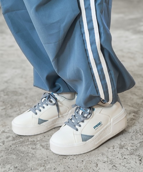 moz（モズ） スニーカー フェイクレザー厚底コートスニーカー