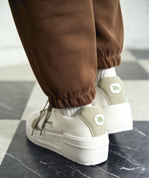 moz（モズ） スニーカー フェイクレザー厚底コートスニーカー