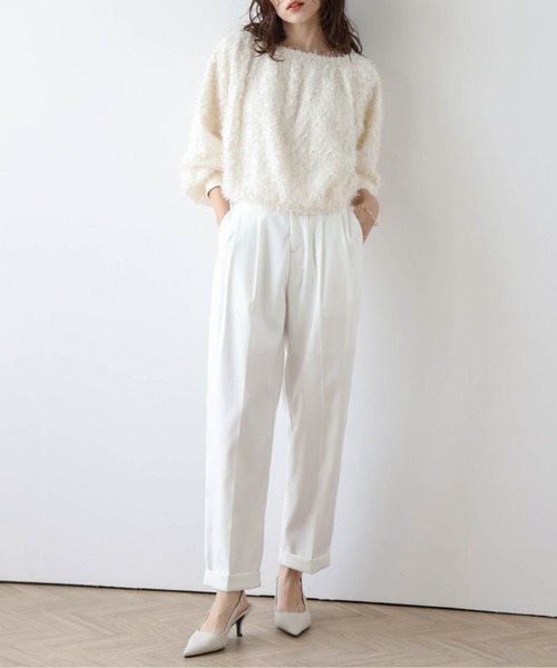 Lajour パンツ ダブルタックテーパードパンツ レディース : ZOZOTOWN