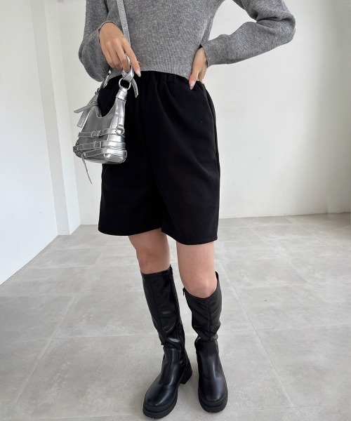 miniministore（ミニミニストア） パンツ ウール風ハーフパンツ5分丈
