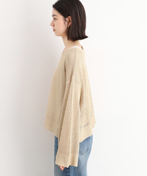 THE SHOP TK 「2点セット」メッシュニット×タンクトップ/洗濯機OK