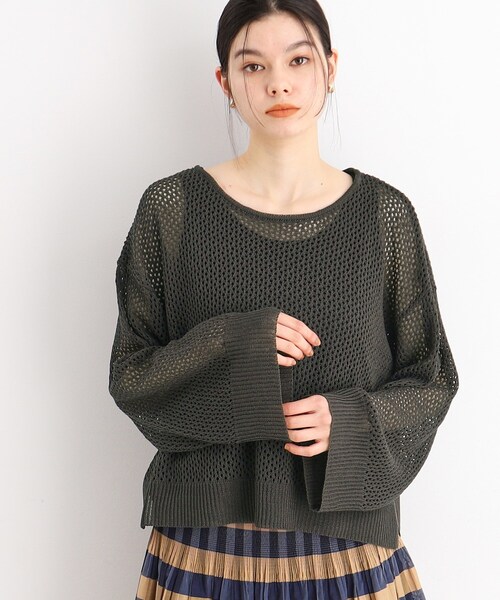 THE SHOP TK 「2点セット」メッシュニット×タンクトップ/洗濯機