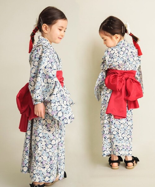 branshes 浴衣 「浴衣」2WAY 小花柄セパレート浴衣 キッズ 子供