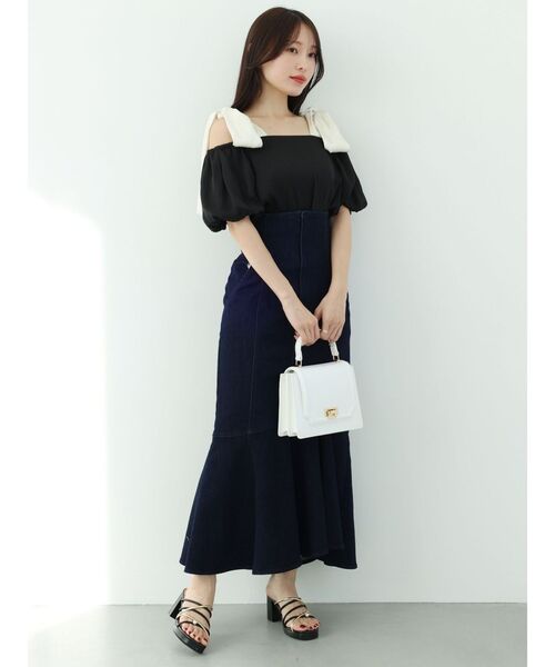 美品　MERCURYDUO アコーディオンスクエアBAG セール】アコーディオンスクエアバッグ（ハンドバッグ