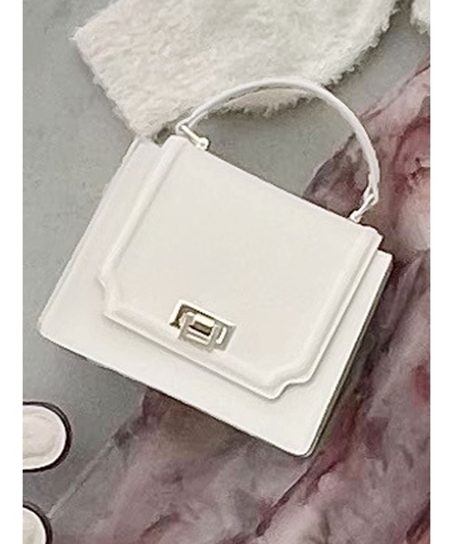 MERCURYDUO ハンドバッグ アコーディオンスクエアバッグ