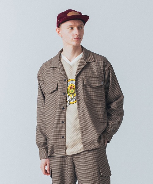 SILAS コート ジャケット L/S HOUNDSTOOTH PATTERN SHIRT メンズ