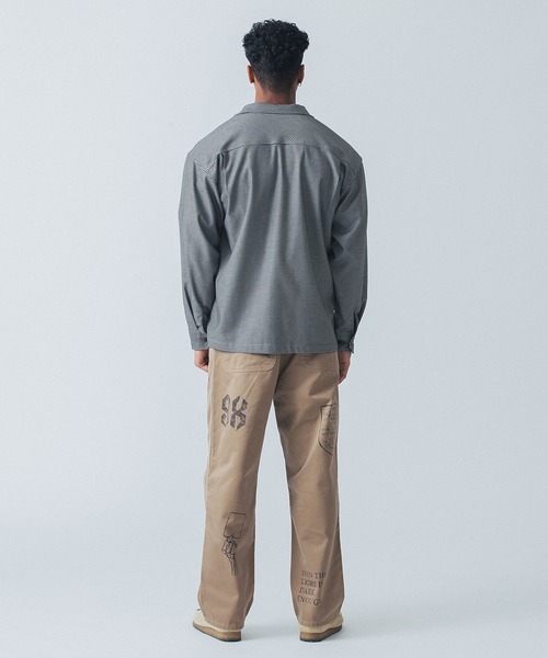 SILAS コート ジャケット L/S HOUNDSTOOTH PATTERN SHIRT メンズ