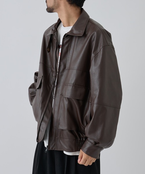 ヴィンテージ LeatherJacket レザージャケット A-2 本革 茶 L 80's SCHOTT LEATHER A-2 style ZIP JACKET,USED/VINTAGE (Men's