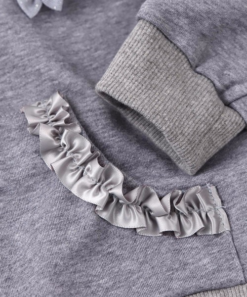 フリル付きグレー パーカー RED VALENTINO