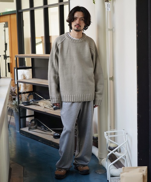 Aphlotus セーター ニット ハンド編みライク アウトリンキング