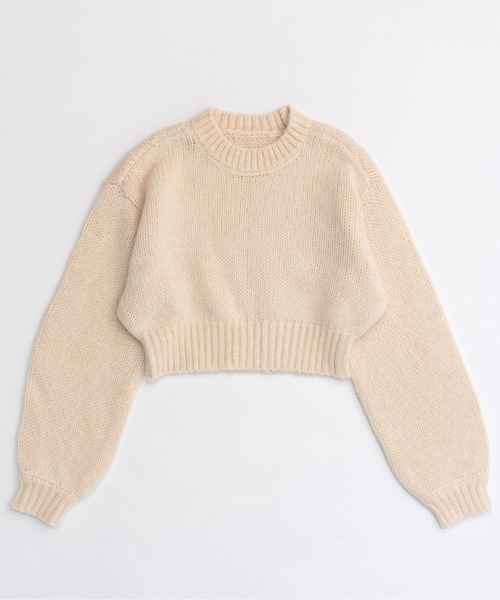 メゾンスペシャル　セーター　ニット　ベージュ　ホワイト　サイズ1 MAISON SPECIAL（メゾンスペシャル） ニット セーター Wool Short