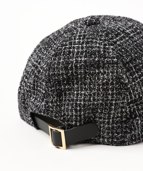 帽子 CULLNI Butcher Tweed Leather Emblem Cap CULLNI キャップ 帽子 Butcher Tweed Leather Emblem Cap メンズ