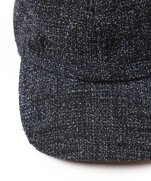 帽子 CULLNI Butcher Tweed Leather Emblem Cap CULLNI キャップ 帽子 Butcher Tweed Leather Emblem Cap メンズ