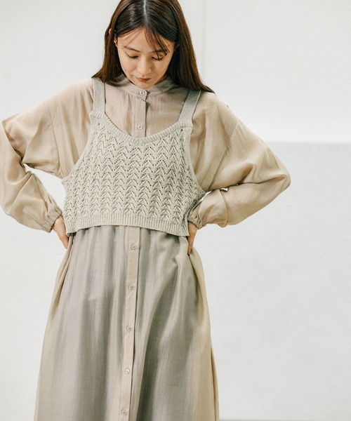 つゆか出品 GLOBAL WORK｜シアーシャツワンピース*ビスチェSET/138809 | Rakuten