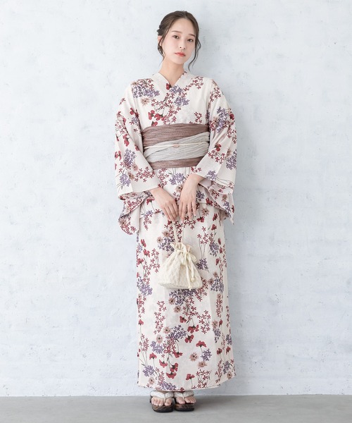SOUBIEN（創美苑） 浴衣 floro2wayセパレート浴衣3点セット （上着＋