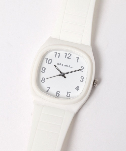 niko and…（ニコアンド） 腕時計 スクエアアナログウォッチ レディース