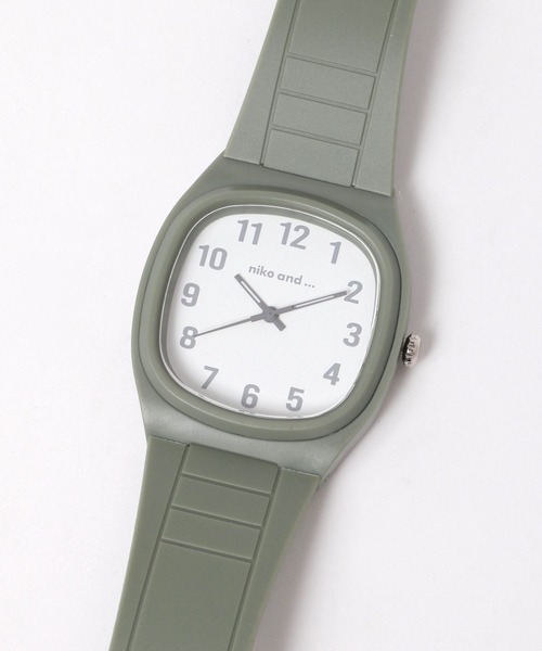 niko and…（ニコアンド） 腕時計 スクエアアナログウォッチ レディース