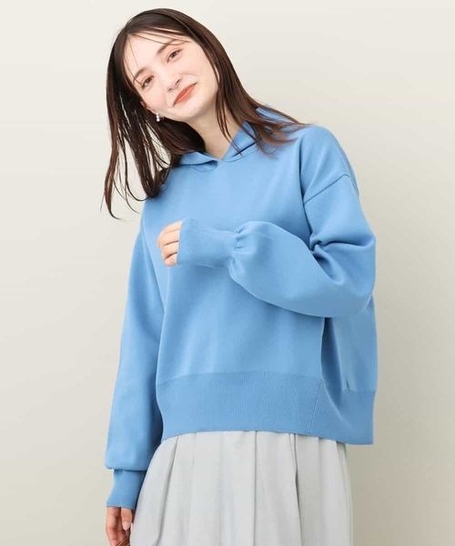 ニット セーター 2024AW/ニットフーディー/洗える レディース