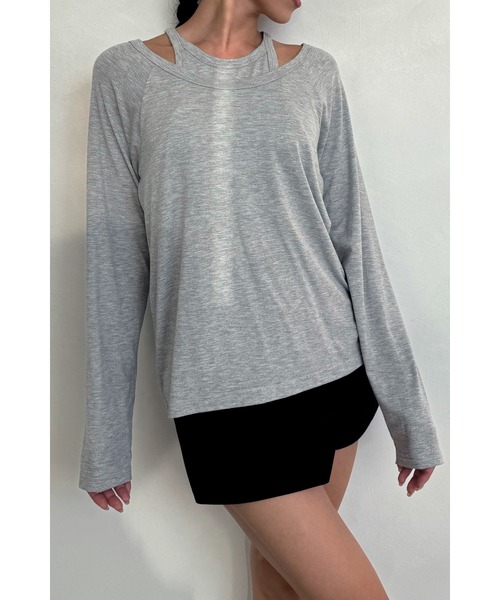 【2025A/W新作★送料無料】 ALEXIA STAM /レイヤード Top Sleeve Long Layered tシャツ トップス