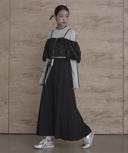 miette（ミエット） tシャツ フリンジジャガードオフショルビスチェ