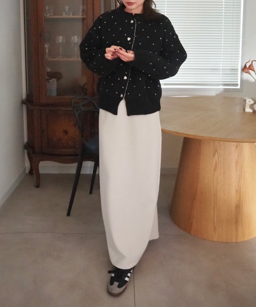 カーディガン small heart pattern knit cardigan  /ハート柄 ニット カーディガン レディース カーディガン small heart pattern knit cardigan /ハート柄