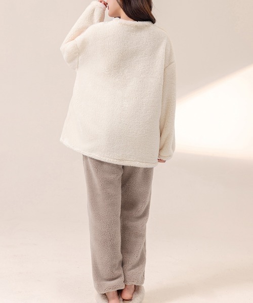 DAY CLOSET パジャマ ルームウェア レディース 長袖淡色バイカラー