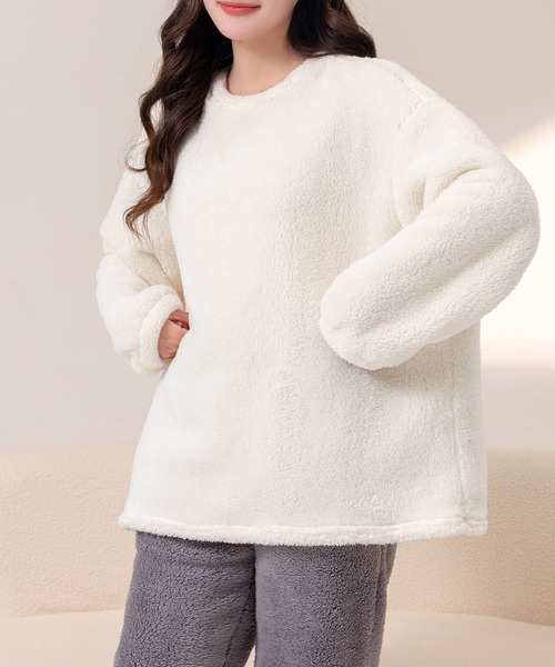 DAY CLOSET パジャマ ルームウェア レディース 長袖淡色バイカラー