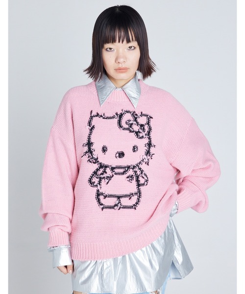 ニット セーター HELLO KITTY x little sunny biteknit top レディース メンズ Little sunny bite ニット セーター HELLO KITTY x little