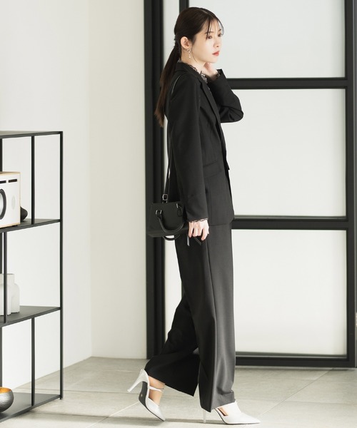 セットアップ 「2025新作」「洗える/パンツスーツ」ワンボタン