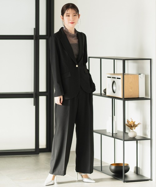 セットアップ 「2025新作」「洗える/パンツスーツ」ワンボタン