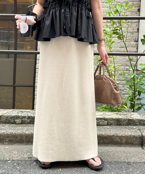 Baserange ROUTE SKIRT スカート　ブラック　XS Baserange【ベースレンジ】route skirt 