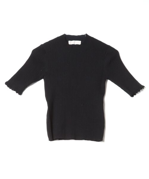 「31 Sons de mode」 半袖ニット 36 ブラック レディース 31 Sons de mode 「31 mode」 半袖ニット 36 ブラック
