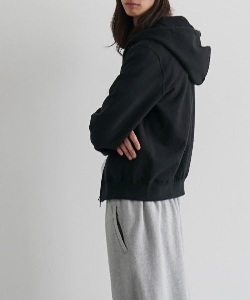 KAIKO◆ジップパーカー/O/コットン/BRW/無地 KAIKO【カイコー】double zip parka top gray