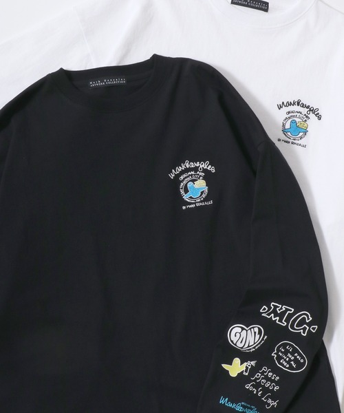 tシャツ 2025AW MARK GONZALES/マークゴンザレス オーバーサイズ ワンポイント刺繍 袖プリント バックプリント ロングスリーブTシ | Mark Gonzales | 09